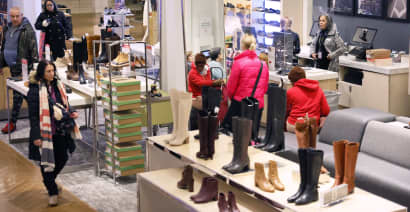 Consumer spending rebounded in February, according to the CNBC/NRF Retail Monitor